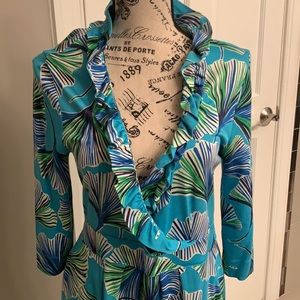 Lilly Pulitzer Dress (Tunic Style) Knit (Silk/Cotton) Material (Size M)